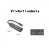 Equip USB-C naar RJ45 Gigabit-netwerk + PD-adapter USB Type-C 100W
