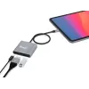 Equip 133488 3-in-1 USB-C naar HDMI / USB-A / USB PD-adapter, USB 3.2 Gen 1 (3.1 Gen 1), 4K/60 Hz, 100 W PD, aluminium, zwart/grijs