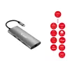 Equip USB-C 9-in-1 multifunctionele adapter, HDMI 4K/60Hz, Gigabit-LAN, USB 3.2 GEN1, SD/TF, 100W USB PD