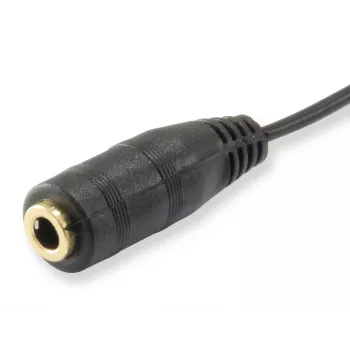 Equip audio splitkabel, zwart, 3,5 mm, 2 x 3,5 mm, bus, stekker, polyvinylchloride (PVC)