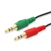 Equip audio splitkabel, zwart, 3,5 mm, 2 x 3,5 mm, bus, stekker, polyvinylchloride (PVC)