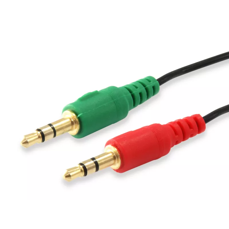 Equip audio splitkabel, zwart, 3,5 mm, 2 x 3,5 mm, bus, stekker, polyvinylchloride (PVC)