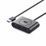 UGREEN 20291 USB 3.0-hub met 4 poorten, kabel van 1 m, zwart
