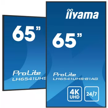 iiyama LH6541UHS-B1AG signage display 163,8 cm (64,5 inch) LCD 500 cd/m² 4K Ultra HD zwart 24/7