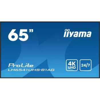 iiyama LH6541UHS-B1AG signage display 163,8 cm (64,5 inch) LCD 500 cd/m² 4K Ultra HD zwart 24/7