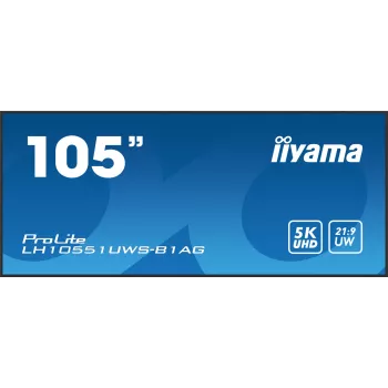 iiyama LH10551UWS-B1AG signage display digital signage-flatpanel 2,67 m (105 inch) LED 500 cd/m² UltraWide 5K HD zwart 24/7