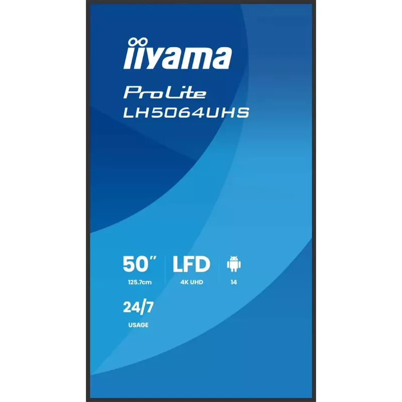 Digital signage-flatpanel iiyama LH6564UHS-B1AG 65 inch 4K Ultra HD