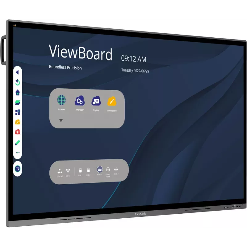 Viewsonic IFP7562 signage display interactief flatpanel 190,5 cm (75 inch) LED Wi-Fi 350 cd/m² 4K Ultra HD zwart touchscreen ingebouwde processor Android