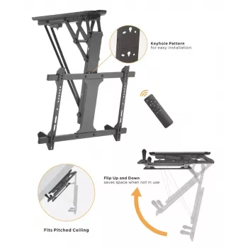 Equip 32 inch-70 inch gemotoriseerde tv-plafondsteun