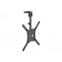 Equip 23 inch-55 inch plafondsteun tv-steun, 75 x 75 mm, 400 x 400 mm, 0 - 80°, -45 - 45°, roestvrij staal, zwart