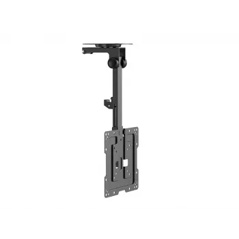 Equip 23 inch-55 inch plafondsteun tv-steun, 75 x 75 mm, 400 x 400 mm, 0 - 80°, -45 - 45°, roestvrij staal, zwart