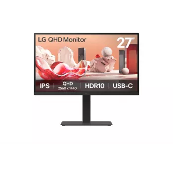 LG 27BA75QB-B.AEU computermonitor 68,6 cm (27 inch) 2560 x 1440 pixel Wide Quad HD LED zwart