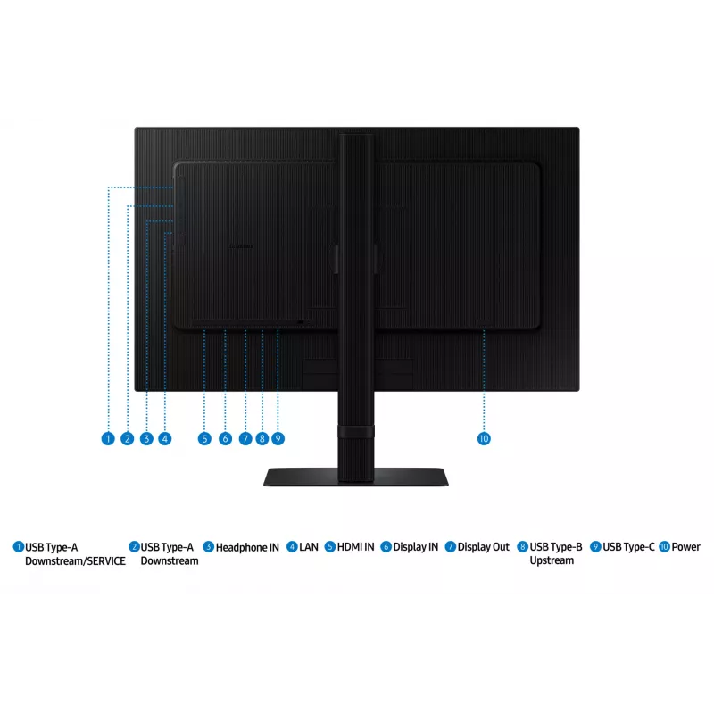 Samsung S24D604UAU computermonitor 61 cm (24 inch) 2560 x 1440 pixel Quad HD LED zwart