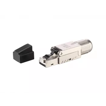 Equip Cat 8.1 gereedschapsvrije RJ45-stekker 5 stuks/set zwart roestvrij staal male