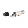 Equip Cat 8.1 gereedschapsvrije RJ45-stekker 5 stuks/set zwart roestvrij staal male