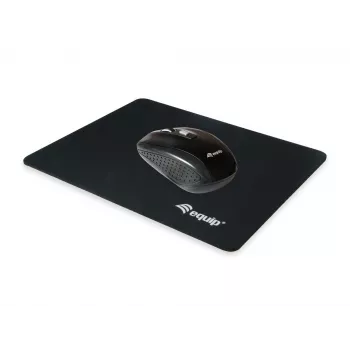 Equip muismat, zwart, effen, nylon, rubber, antislip onderkant