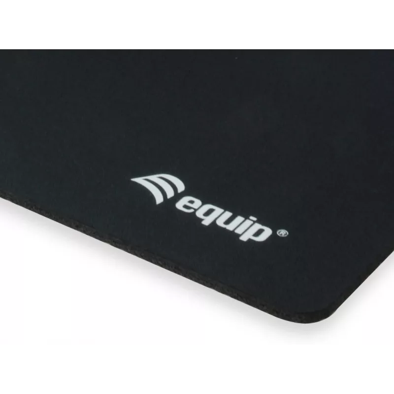 Equip muismat, zwart, effen, nylon, rubber, antislip onderkant