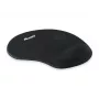 Equip gel-muismat, zwart, effen, stof, gel, polyurethaan, polssteun, antislip onderkant