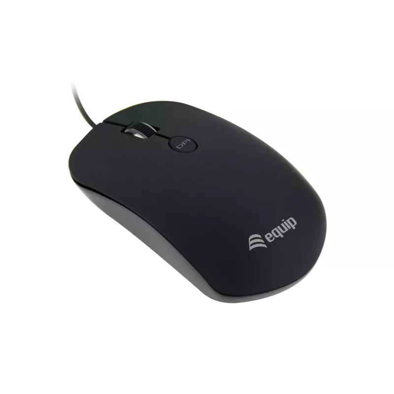 Equip USB Comfort muis, dubbelhandig, optisch, USB Type-A, 1600 DPI, zwart