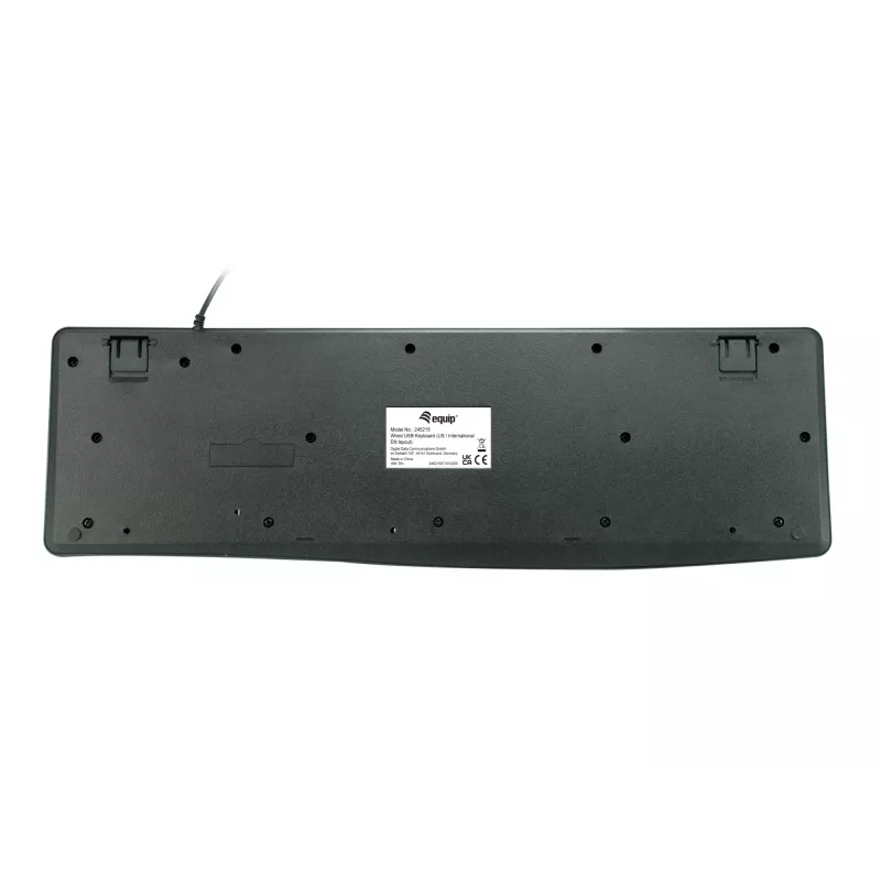 Equip bedraad USB-toetsenbord, US/internationale layout (QWERTY), full-size (100%), bedraad, USB, QWERTY, zwart