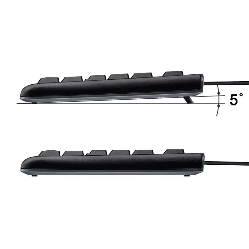 Equip bedraad USB-toetsenbord, US/internationale layout (QWERTY), full-size (100%), bedraad, USB, QWERTY, zwart