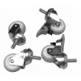 Zwenkwielen Equip EZW-1 zilver 30x30x60mm 4 stuks