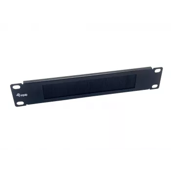 Borstelpaneel Equip 10 inch 1U zwart staal 25,4 mm breedte