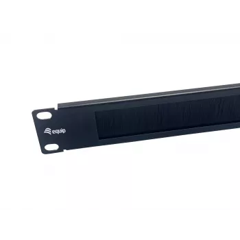 Borstelpaneel Equip 10 inch 1U zwart staal 25,4 mm breedte