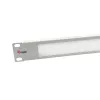 Borstelpaneel Equip 10 inch lichtgrijs staal 1U