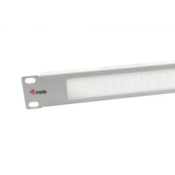 Borstelpaneel Equip 10 inch lichtgrijs staal 1U