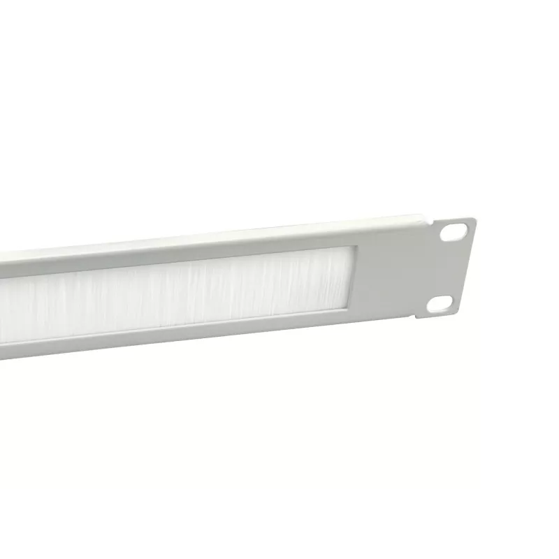 Borstelpaneel Equip 10 inch lichtgrijs staal 1U