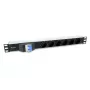 Equip 333312 stroomverdeeleenheid (PDU) 6 AC-stopcontacten 1U zwart