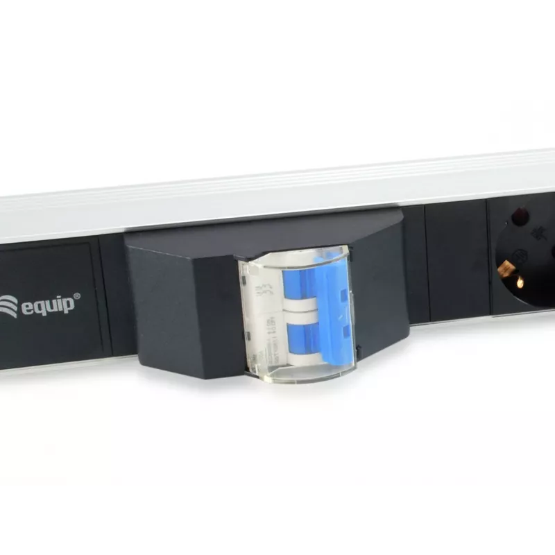 Equip 333312 stroomverdeeleenheid (PDU) 6 AC-stopcontacten 1U zwart
