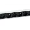 Equip 333313 stroomverdeeleenheid (PDU) 8 AC-uitgangen 1HE zwart, zilver
