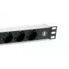 Equip 333315 stroomverdeeleenheid (PDU) 7 AC-uitgangen 1U zwart, zilver