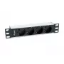 Equip 333311 stroomverdeeleenheid (PDU) 4 AC-uitgangen 1U zwart, zilver