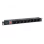 Equip 8-voudige Duitse stekkerdoos met IEC C14-stekker