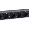 Equip 8-voudige Duitse stekkerdoos met IEC C14-stekker