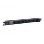 Equip 8-voudige stekkerdoos, 6 x IEC-C13 + 2 x IEC-C19, aan-/uitschakelaar, aluminium behuizing