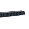 Equip 8-voudige stekkerdoos, 6 x IEC-C13 + 2 x IEC-C19, aan-/uitschakelaar, aluminium behuizing