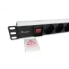Equip 8-voudige Duitse stekkerdoos, aluminium behuizing