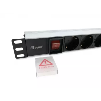 Equip 8-voudige Duitse stekkerdoos, aluminium behuizing