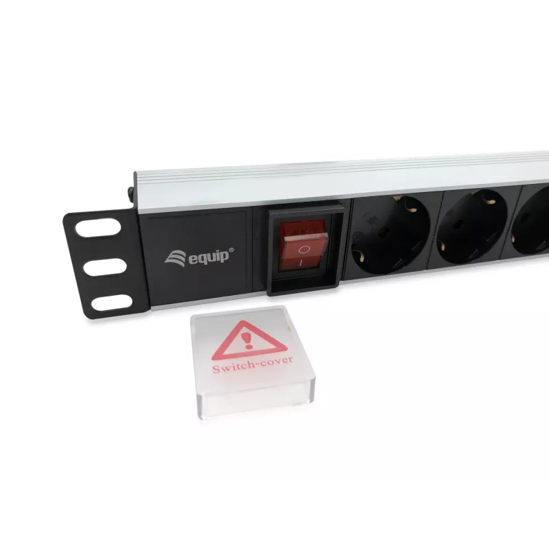 Equip 8-voudige Duitse stekkerdoos, aluminium behuizing