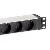 Equip 8-voudige Duitse stekkerdoos, aluminium behuizing