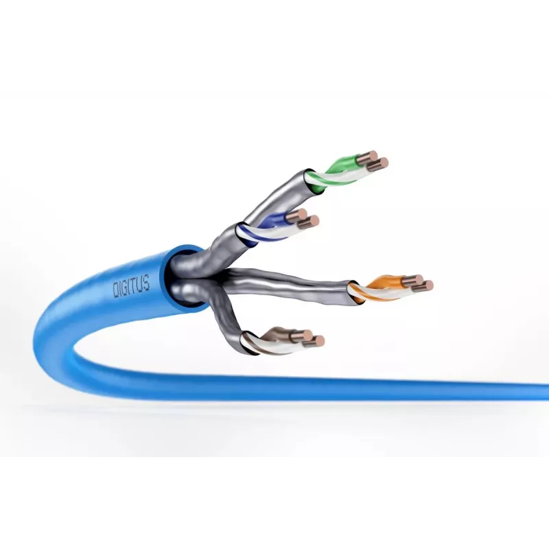 DIGITUS installatiekabel - CAT6a - U/FTP - AWG 23/1 - 100m - blauw