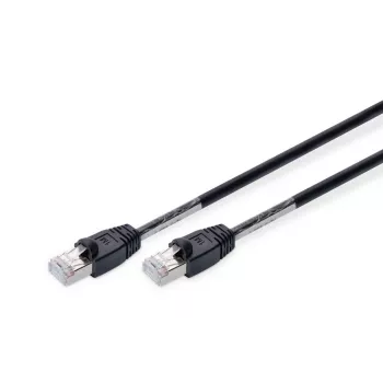 DIGITUS outdoor-patchkabel - CAT6 - S/FTP - met tule - Cu - 1 m - zwarte mantel