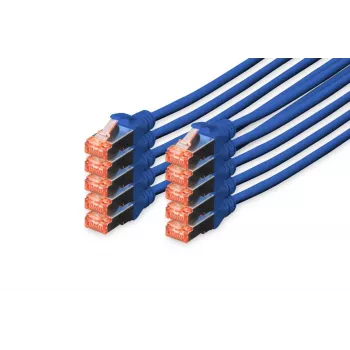 DIGITUS patchkabel - CAT6 - S/FTP - Snagless - Cu - 5m - blauw - 10-pack