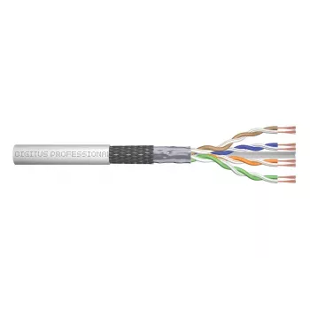 Netwerkkabel Digitus CAT 6 SF/UTP getwist patchkabel bulk 100m grijs