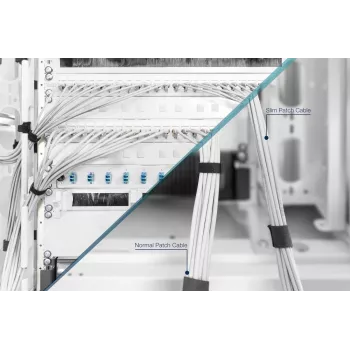 Netwerkkabel Digitus CAT 6A U/UTP slank patchkabel RJ-45 Cat6a 1m grijs