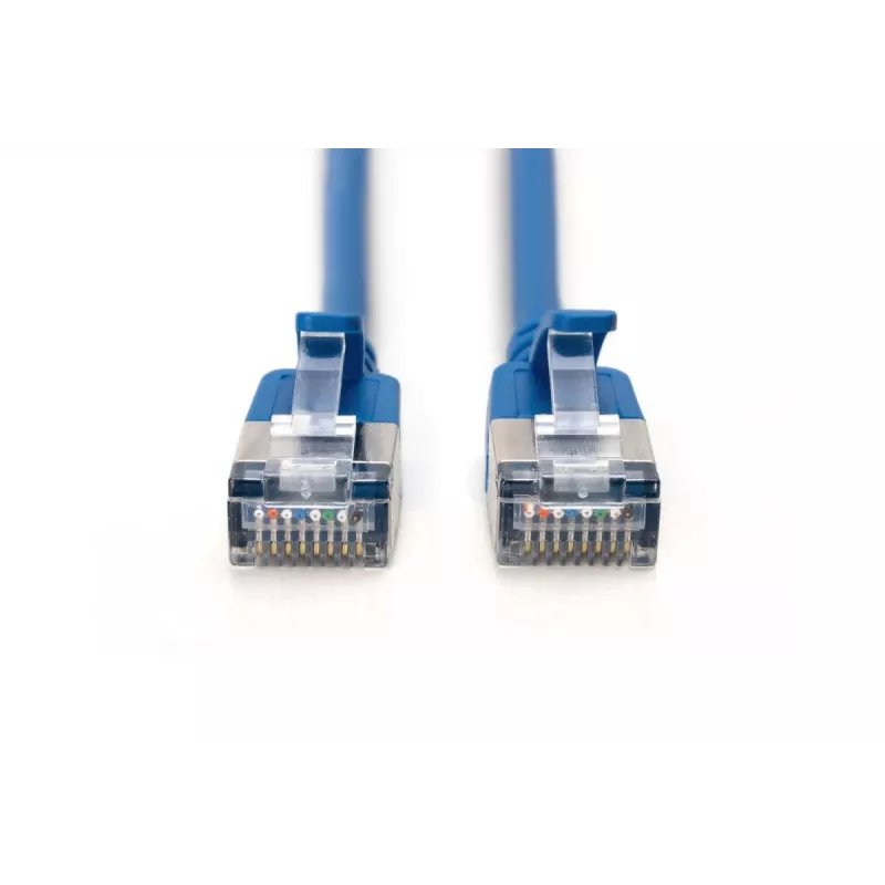 DIGITUS slanke patchkabel - CAT6A - F-FTP - 1 m - blauw